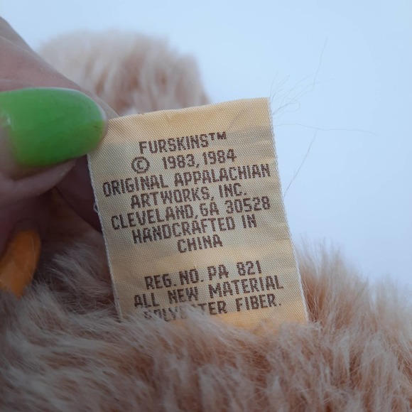 VTG 22"  Furskins 1983 plush Stuffed Bear Xavier Roberts Beekeeper Boone - Picture 4 of 8